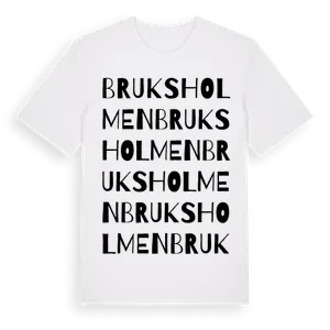 Bruksholmen ordlek t-shirt – ekologisk bomull t-shirt från Pinshirt