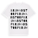 White t-shirt med Brumanstorp ordlek t-shirt