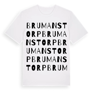 Brumanstorp ordlek t-shirt – ekologisk bomull t-shirt från Pinshirt
