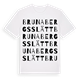 White t-shirt med Brunabergsslätt ordlek t-shirt