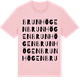 Pink Cotton t-shirt med Brunhögen ordlek t-shirt