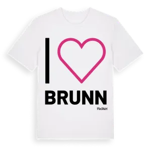 Jag älskar Brunn t-shirt stort tryck – ekologisk bomull t-shirt från Pinshirt