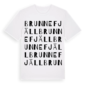 Brunnefjäll ordlek t-shirt – ekologisk bomull t-shirt från Pinshirt