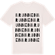 Vintage White t-shirt med Brunnen ordlek t-shirt