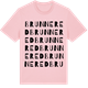 Pink Cotton t-shirt med Brunnered ordlek t-shirt