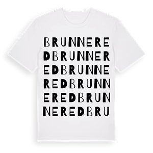 Brunnered ordlek t-shirt – ekologisk bomull t-shirt från Pinshirt