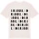 Vintage White t-shirt med Brunnlid ordlek t-shirt