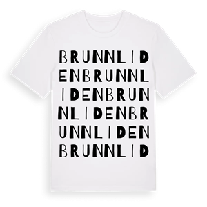 Brunnliden ordlek t-shirt – ekologisk bomull t-shirt från Pinshirt