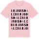 Pink Cotton t-shirt med Brunnsdalen ordlek t-shirt