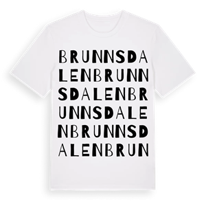 Brunnsdalen ordlek t-shirt – ekologisk bomull t-shirt från Pinshirt