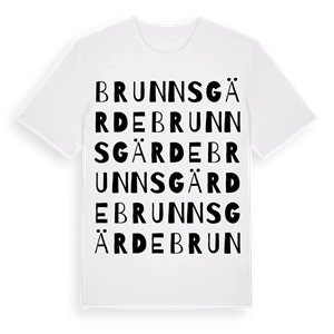 Brunnsgärde ordlek t-shirt – ekologisk bomull t-shirt från Pinshirt
