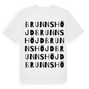 Brunnshöjd ordlek t-shirt – ekologisk bomull t-shirt från Pinshirt