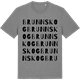 Mid Heather Gray t-shirt med Brunnskog ordlek t-shirt