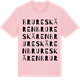 Pink Cotton t-shirt med Brureskären ordlek t-shirt
