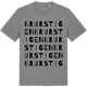 Mid Heather Gray t-shirt med Brurstigen ordlek t-shirt