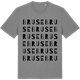 Mid Heather Gray t-shirt med Bruse ordlek t-shirt
