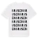 White t-shirt med Brusen ordlek t-shirt