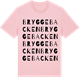 Pink Cotton t-shirt med Bryggebacken ordlek t-shirt