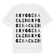White t-shirt med Bryggebacken ordlek t-shirt