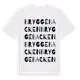 White t-shirt med Bryggebacken ordlek t-shirt