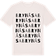 Vintage White t-shirt med Brynåsa ordlek t-shirt