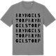 Mid Heather Gray t-shirt med Bryngelstorp ordlek t-shirt