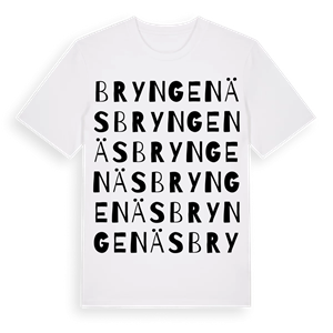 Bryngenäs ordlek t-shirt – ekologisk bomull t-shirt från Pinshirt