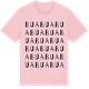 Pink Cotton t-shirt med Bua ordlek t-shirt