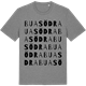Mid Heather Gray t-shirt med Bua Södra ordlek t-shirt