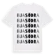 White t-shirt med Bua Södra ordlek t-shirt