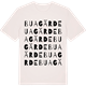 Vintage White t-shirt med Buagärde ordlek t-shirt