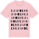 Pink Cotton t-shirt med Buaholm ordlek t-shirt