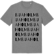 Mid Heather Gray t-shirt med Buaholm ordlek t-shirt