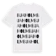 White t-shirt med Buaholm ordlek t-shirt