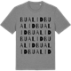 Mid Heather Gray t-shirt med Bualid ordlek t-shirt