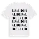 White t-shirt med Bualid ordlek t-shirt