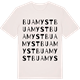 Vintage White t-shirt med Buamyst ordlek t-shirt