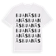 White t-shirt med Buanäs ordlek t-shirt