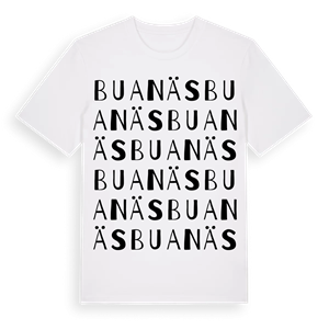 Buanäs ordlek t-shirt – ekologisk bomull t-shirt från Pinshirt