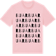 Pink Cotton t-shirt med Buar ordlek t-shirt