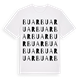 White t-shirt med Buar ordlek t-shirt