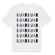 White t-shirt med Buar ordlek t-shirt