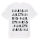 White t-shirt med Buarås-Hjulet ordlek t-shirt