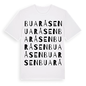 Buaråsen ordlek t-shirt – ekologisk bomull t-shirt från Pinshirt