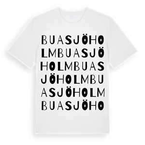Buasjöholm ordlek t-shirt – ekologisk bomull t-shirt från Pinshirt