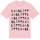 Pink Cotton t-shirt med Buaslätt ordlek t-shirt