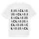 White t-shirt med Bubacka ordlek t-shirt