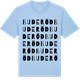 Blue Soul t-shirt med Buderöd ordlek t-shirt