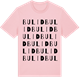 Pink Cotton t-shirt med Bulid ordlek t-shirt