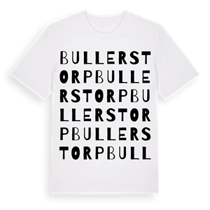 Bullerstorp ordlek t-shirt – ekologisk bomull t-shirt från Pinshirt